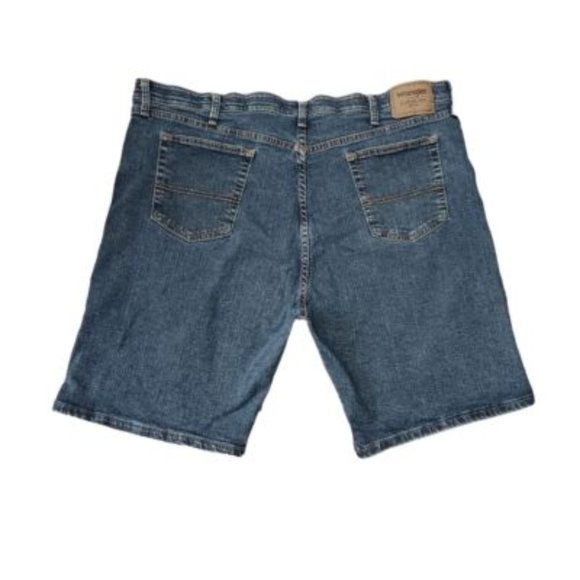 Wrangler Authentics Jean Shorts Mens Size 42 Blue Stretch Denim Cotton Spandex - Picture 4 of 6